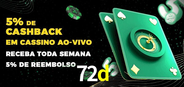 Promoções do cassino ao Vivo 72d